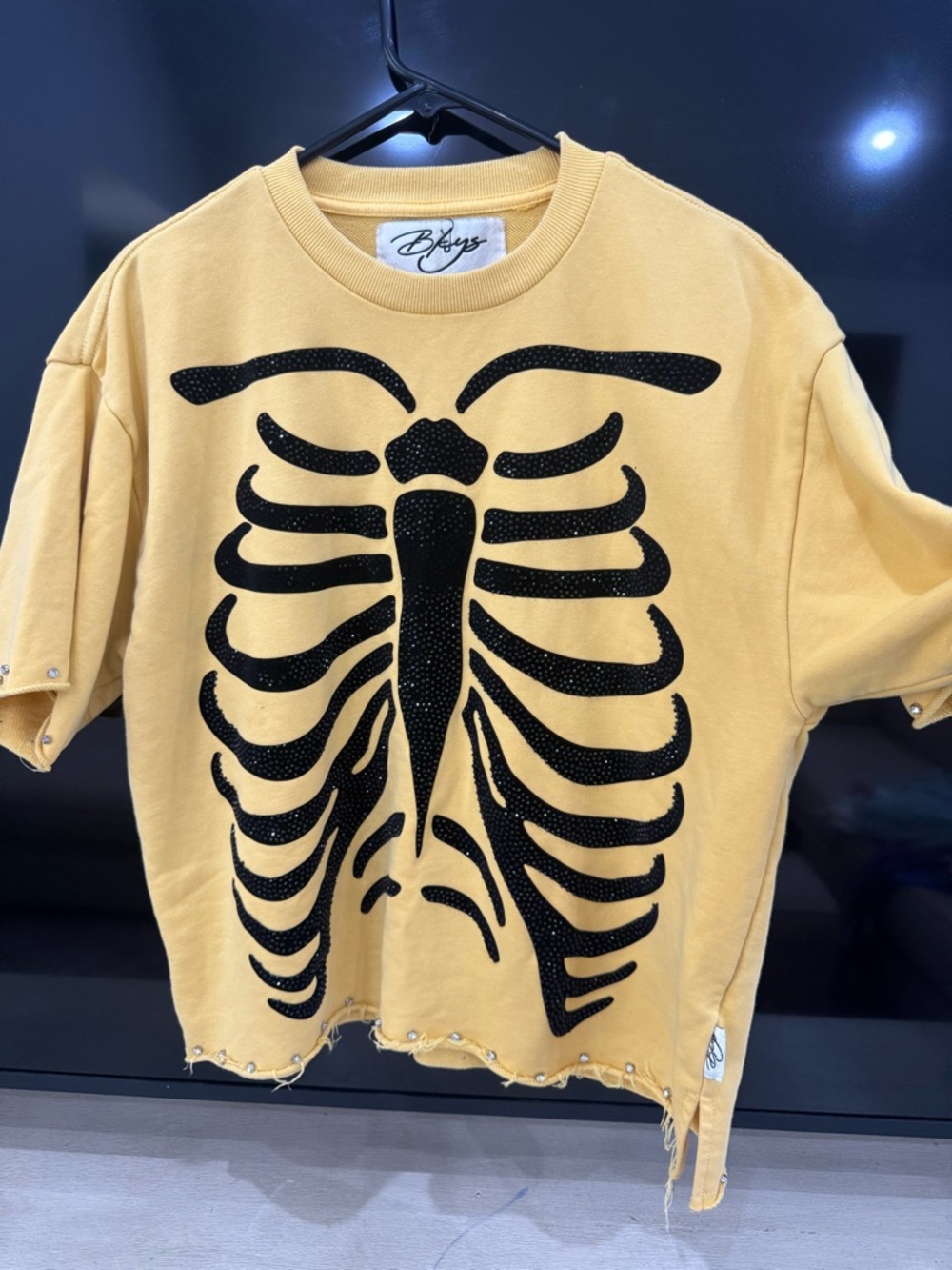 NWOT BKYS “Hurt” rhinestone tee